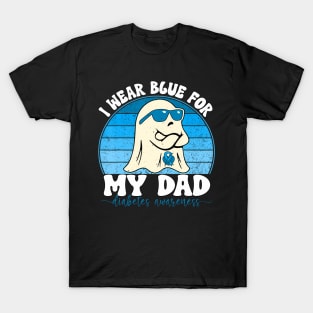 Groovy I Wear Blue For My Dad Diabetes T1D Awareness T-Shirt